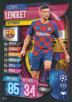 Clement Lenglet FC Barcelona 2019/20 Topps Match Attax CL #BAR13